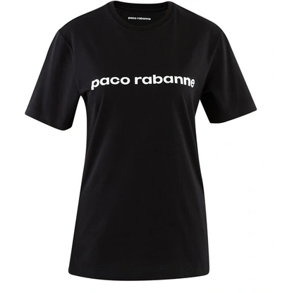 Shop Paco Rabanne Jersey T-shirt In Black Silver