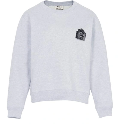 Shop Acne Studios Sweatshirt In Grey Melange