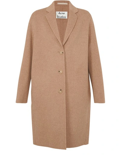 Shop Acne Studios Coat In Camel Melange