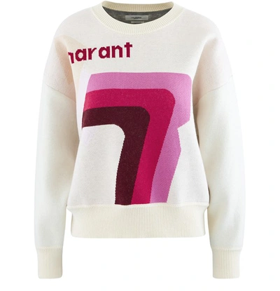 Shop Isabel Marant Étoile Kleden Sweatshirt In Pink Ecru
