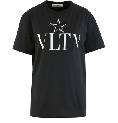 Shop Valentino Vltn Star T-shirt In Nero Bianco