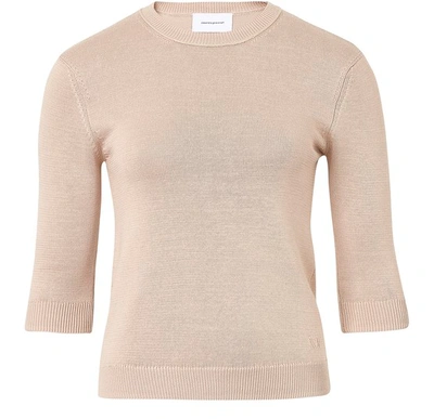 Shop Alexandra Golovanoff Kawaï 3/4 Sleeve Jumper In Beige