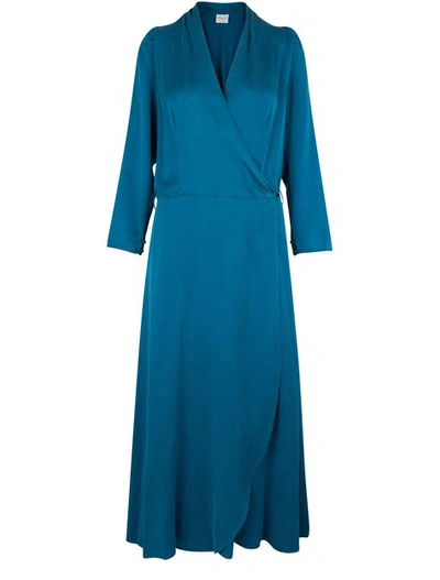 Shop Forte Forte Silk Dressing Gown In Ottanio