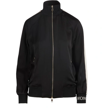 Shop Moncler Zippered Sweatshirt In Black