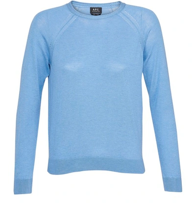 Shop Apc Lilas Sweatshirt In Bleu Acier Chine