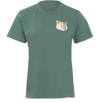 Shop Maison Kitsuné Fox T-shirt In Blue Green