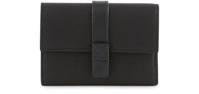 Shop Loewe Small Vertical Wallet In Black