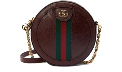 Shop Gucci Ophidia Crossbody Bag In Bordeaux