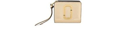 Shop Marc Jacobs Mini Compact Wallet In Gold