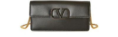 Shop Valentino Garavani - V Logo Wallet In Nero