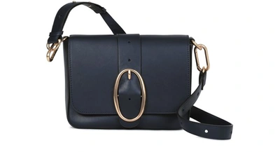Shop Vanessa Bruno Smooth Calfskin Leather Iris Bag In Ardoise