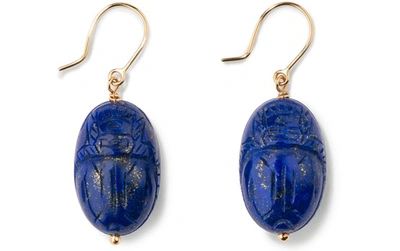 Shop Aurelie Bidermann Lapis Lazuli Earrings In Lapis Lazulli