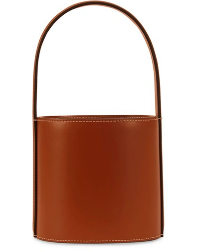 Shop Staud Bissett Mini Bucket Bag In Tan