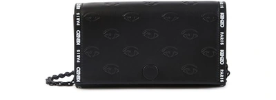 Shop Kenzo Wallet Bag With Chain In Black
