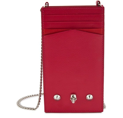 Shop Alexander Mcqueen Mobile Phone Cover In Orchid Pink+new Red
