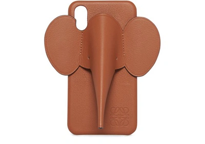 Shop Loewe Elephant Phone Case For Iphones X/xs In Tan