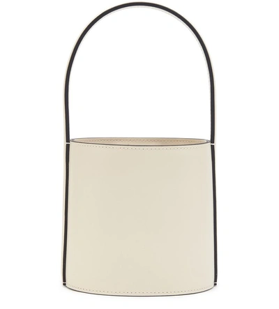 Shop Staud Bissett Mini Bucket Bag In Cream