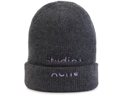 Shop Acne Studios Kreed Hat In Dark Grey Melange