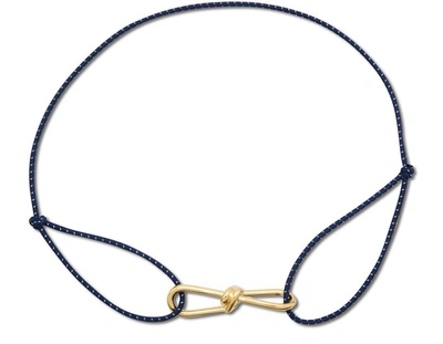Shop Annelise Michelson Wire Rope Choker In Navy Cord/gold