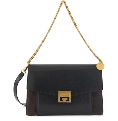 Shop Givenchy Gv3 Medium Shoulder Bag In Black