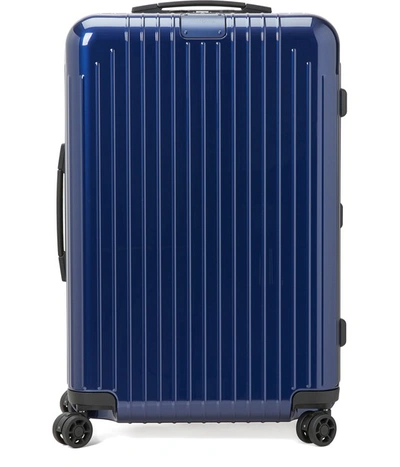 Shop Rimowa Essential Lite Check-in M Luggage In Blue Gloss