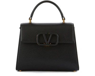 Shop Valentino Garavani - Small V Sling Bag In Nero Rubin