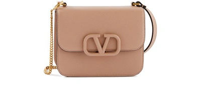 Shop Valentino Garavani Small V Sling Bag In Rose Cannelle