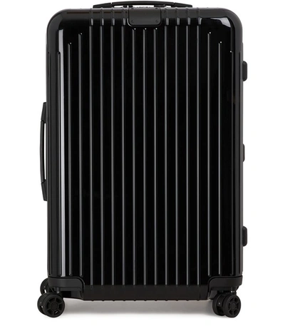 Shop Rimowa Essential Lite Check-in M Luggage In Black Gloss