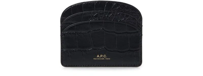 Shop Apc Card Holder In Lzz Noir