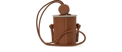 Shop Yuzefi Cubito Mini Bucket Bag In Cinnamon