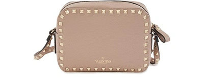 Shop Valentino Garavani Small Rockstud Bag In Poudre