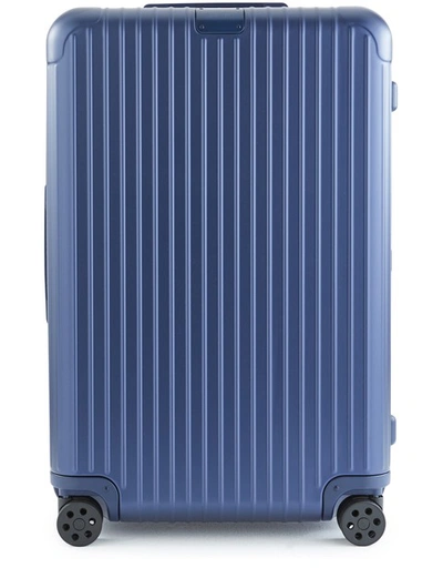 Shop Rimowa Essential Check-in L Suitcase In Matte Blue