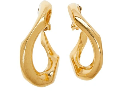 Shop Annelise Michelson Broken Chain Earrings In Gold