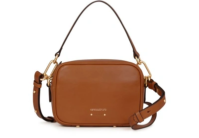Shop Vanessa Bruno Smooth Calfskin Leather Holly Bag In Cognac
