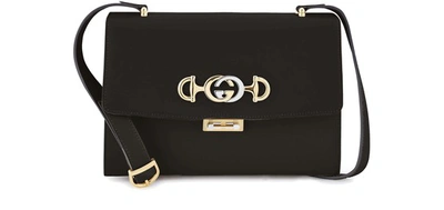 Shop Gucci Zumi Shoulder Bag In Black
