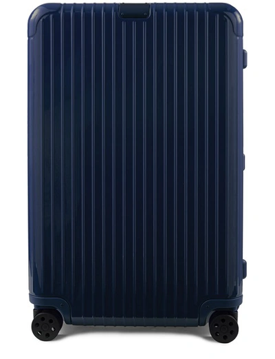 Shop Rimowa Essential Check-in L Suitcase In Blue Gloss