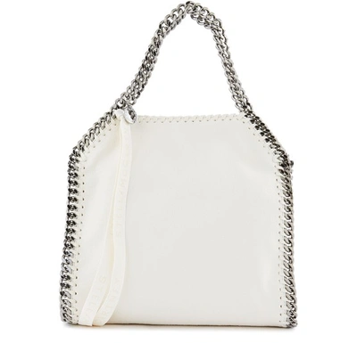 Shop Stella Mccartney Mini Stella Logo Cross Body Bag In 9116 Chalk