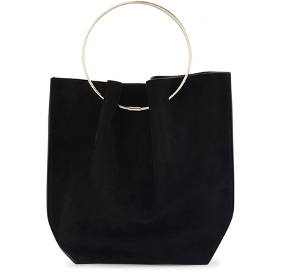 Shop The Row Flat Micro Circle Handbag In Black Pt