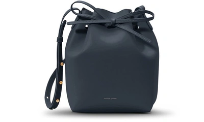 Shop Mansur Gavriel Mini Bucket Bag In Blue