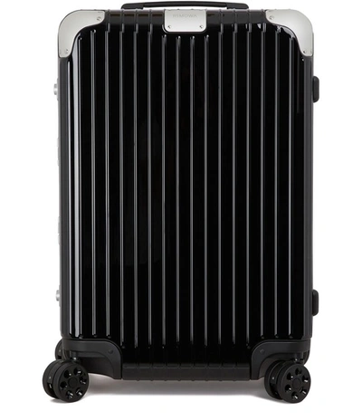 Shop Rimowa Hybrid Check-in M Luggage In Black Gloss