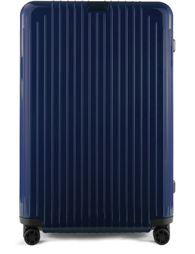 Shop Rimowa Essential Lite Check-in L Luggage In Blue Gloss