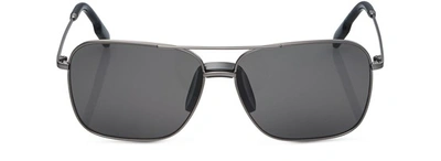 Shop Kenzo Metal Sunglasses In Matte Dark Ruthenium