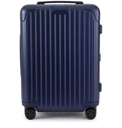 Shop Rimowa Essential Cabin Luggage In Matte Blue