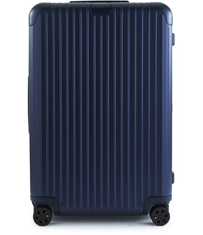 Shop Rimowa Essential Check-in L Suitcase In Blue Matte