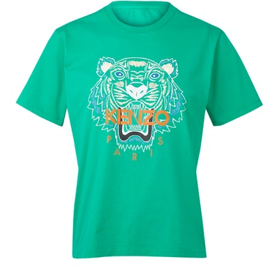 Shop Kenzo Classic Tiger T-shirt In Mint
