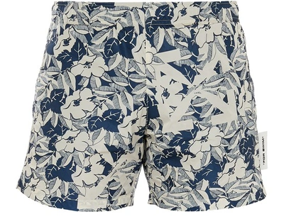 Shop Off-white Flower Swim Shorts In All Over Blue