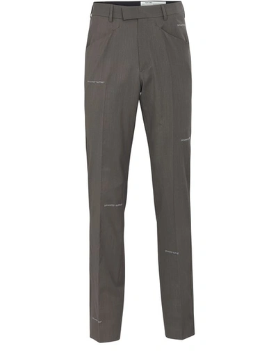 Shop Off-white Ex Trousers In Medium Grey No Color