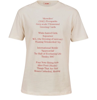Shop Raf Simons History Of The World T-shirt In Ecru