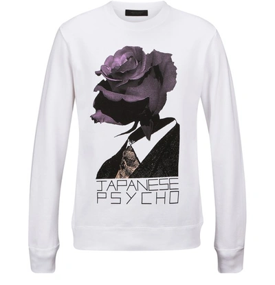 Shop Undercover Flower Sweatshirt In White