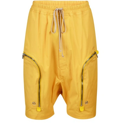 Shop Rick Owens Bahaus Shorts In Yellow